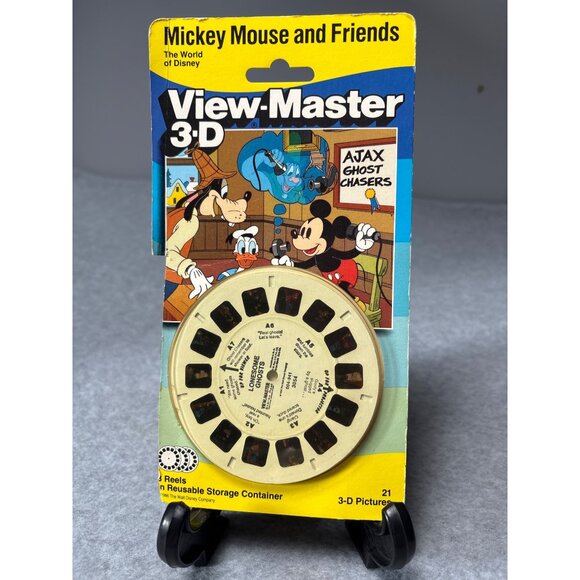 Vintage 1987 View-Master 3D Reels Mickey Mouse & Friends Ajax Ghost Chasers Orig - Picture 1 of 4